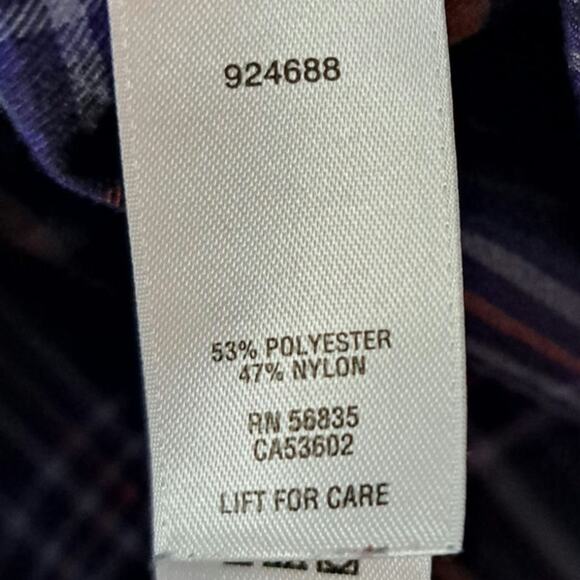 Cabela's Plaid Button Down Purple Long Sleeve Women's Small Shirt - Picture 6 of 7